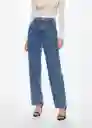 Jeans Nuria Tejano Medio Talla 36 Mujer Mango