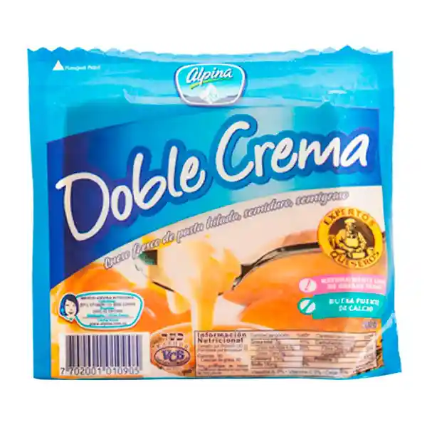 Queso Doble Crema Alpina Bloque