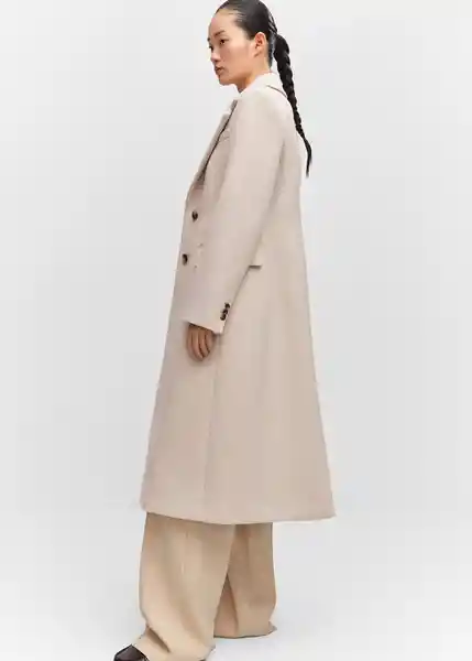 Abrigo Linda Beige Talla 24 Mujer Mango