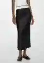 Falda Mia Negro Talla XL Mujer Mango