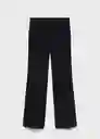 Pantalón Emma Negro Talla 44 Mujer Mango