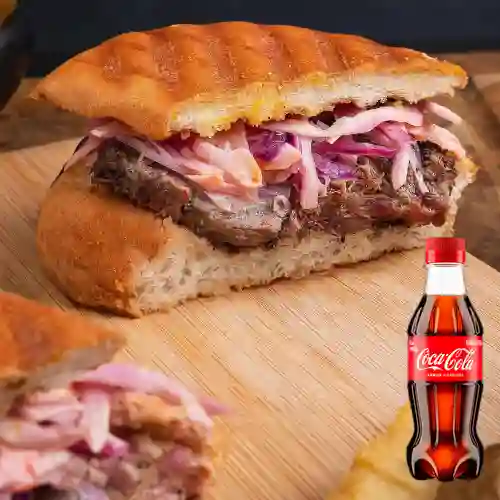 Combo Sándwich de Res Brisket +Cocacola Orig 250ML
