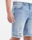 Bermuda Clara Masculino Azul Cristalino Claro Talla 36 Chevignon