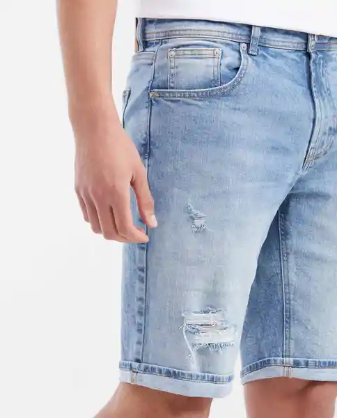 Bermuda Clara Masculino Azul Cristalino Claro Talla 36 Chevignon