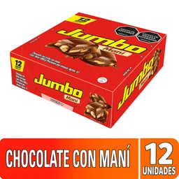 Chocolatina Jumbo Maní 12 unidades x 90g