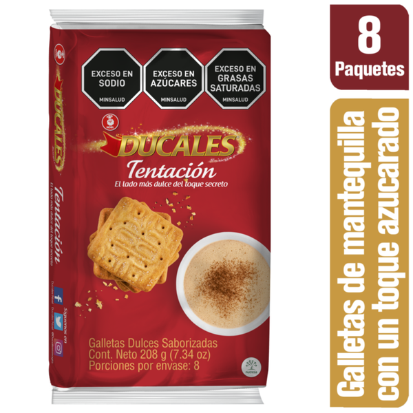 Ducales Tentacion Galletas Dulces Saborizadas 208g