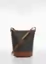 Bolso M Yvonne Marrón Talla 99 Mujer Mango