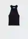 Top Lopez Negro Talla XL Mujer Mango