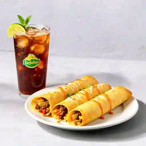 Combo 3 Flautas Bebida