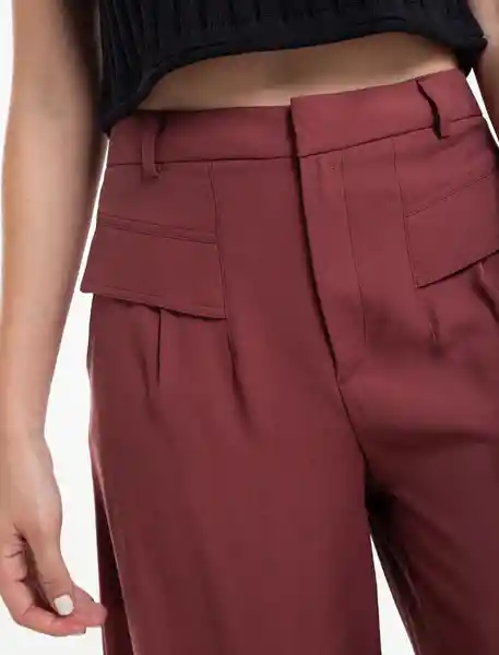  Pantalon Neru Cafe Maranon Oscuro Talla 10 Naf-Naf 