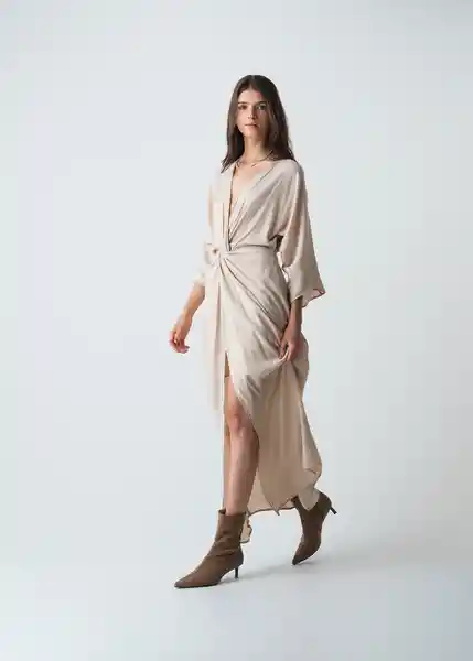 Vestido Anissa Beige Claro Talla S Mujer 573G385 Naf Naf
