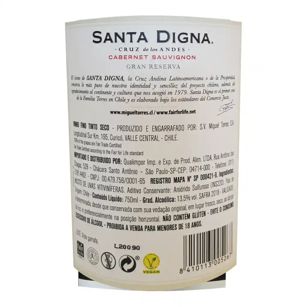 Santa Digna Vino Cabernet Sauvignon