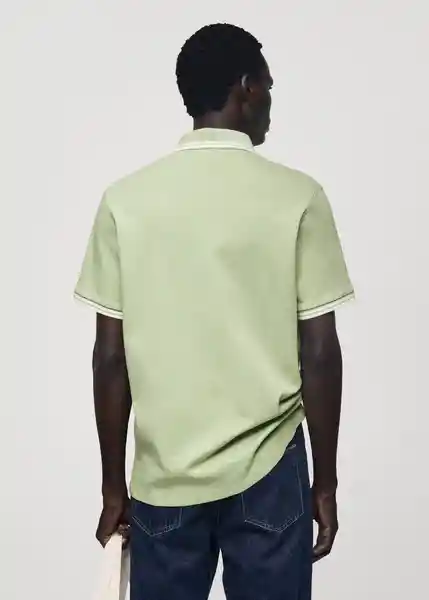 Polo Omarp-h Verde Pastel Talla XS Hombre Mango