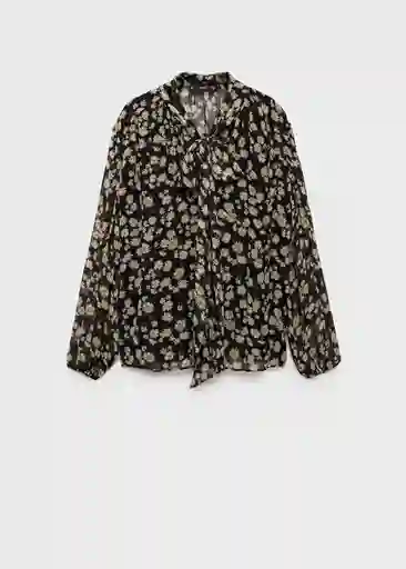 Blusa Belle Negro Talla XS  Mujer Mango