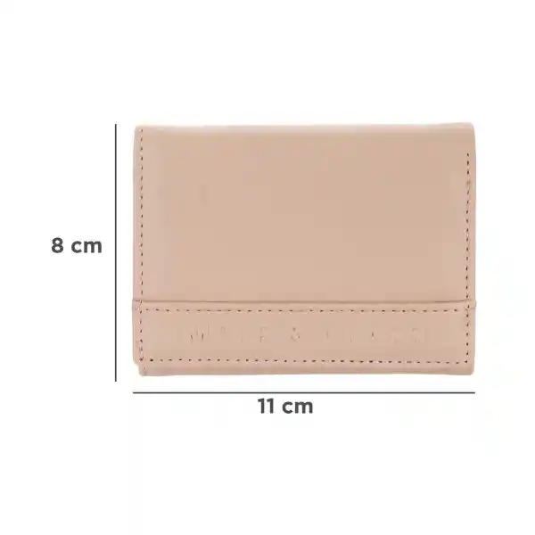 Billetera Para Mujer Letras en Relieve Rosa Miniso