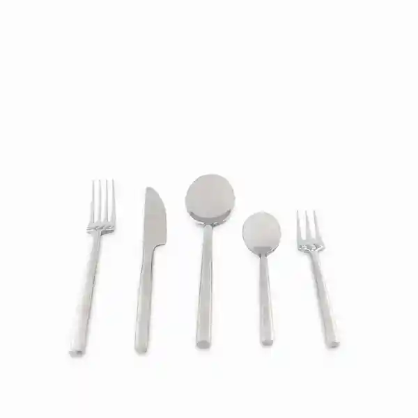 Set Cubiertos Austin Plateado Ambiente Gourmet