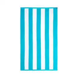 H&H Toalla Playa Stripes Teal 80 x 150