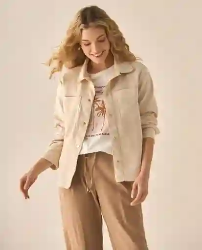 Chaqueta Crudo Danés Claro Talla L 623G004 Esprit