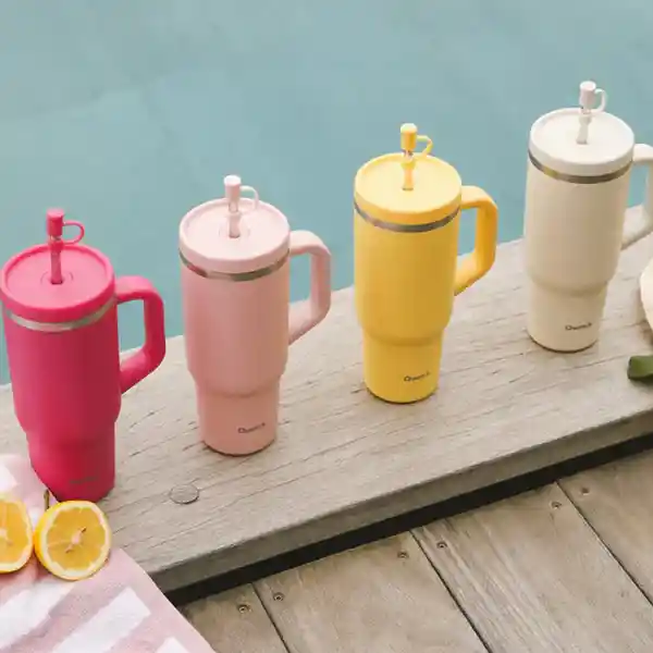 Qwetch Vaso Isotermico Travel Rosa Pastel 900 mL