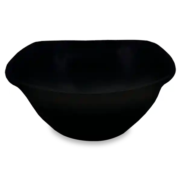 Bowl Melamina Cuadrado Negro 14 cm Aro