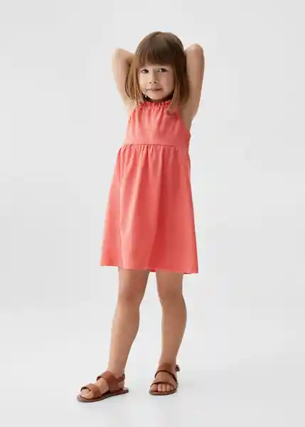 Vestido Niña Coral Talla 71 Niñas Mango