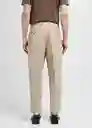 Pantalón Boston Beige Talla 42 Hombre Mango