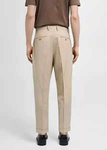 Pantalón Boston Beige Talla 42 Hombre Mango