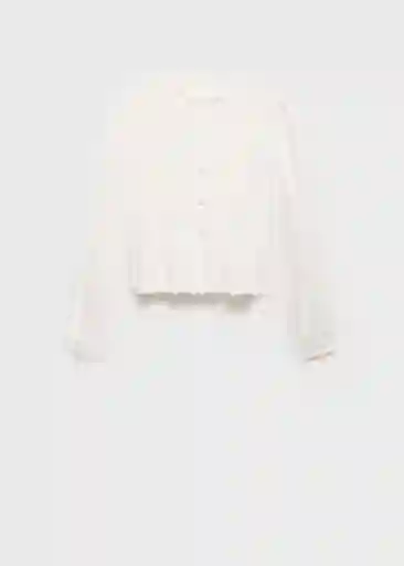 Blusa Poplin Offwhite Talla 23 Niñas Mango