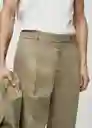 Pantalón Brunsa Khaki Talla 42 Hombre Mango