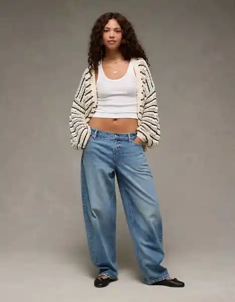 Suéter Tejido Mujer Negro Talla Medium 1557032 American Eagle
