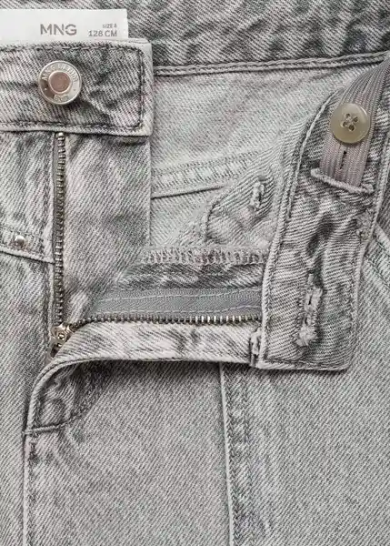 Falda Soho Tejano Gris Talla 13 Niña Mango