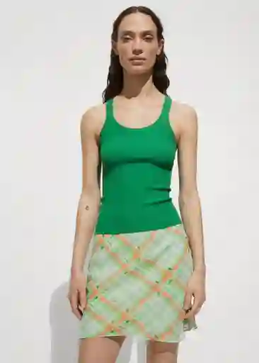 Top Riri Verde Talla S Mujer Mango