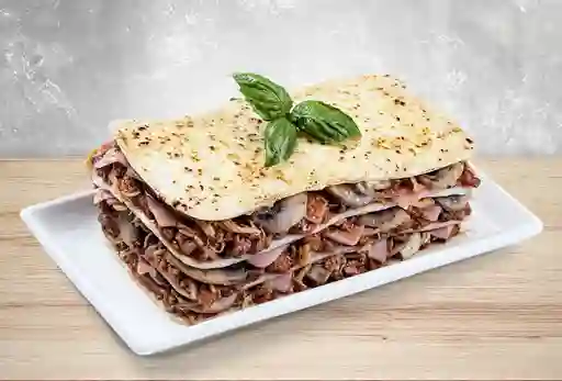 Lasagna pollo y champiñones