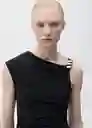 Top Meli Negro Talla M Mujer Mango