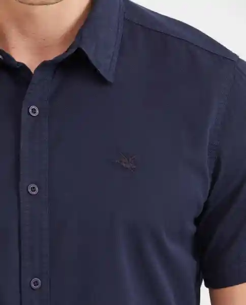 Camisa Dyed Manga Corta Azul Medianoche Ultraoscuro L Chevignon