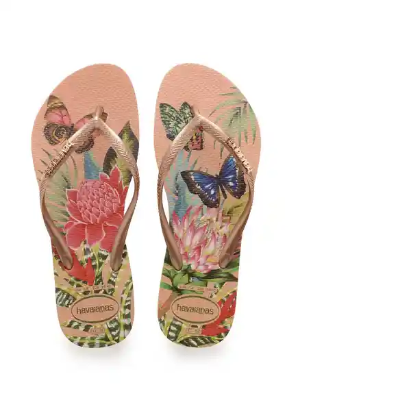 Havaianas Sandalias Mujer Slim Tropical Nude Talla 41/42