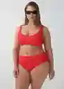 Top Bikini Virgilp Rojo Talla 25 Mujer Mango