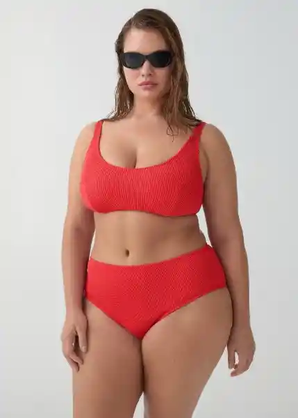 Top Bikini Virgilp Rojo Talla 25 Mujer Mango