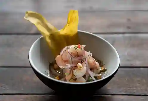 Ceviche Al Limón Pescado y Camarón