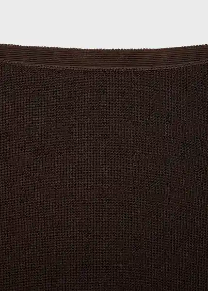 Falda Seseta Chocolate Talla XS Mujer Mango
