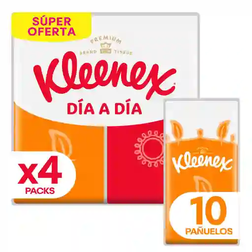 Pañuelo Faciales Kleenex de Bolsillo 4 x 10 Und