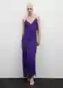 Vestido Sur Morado Talla XL Mujer Mango