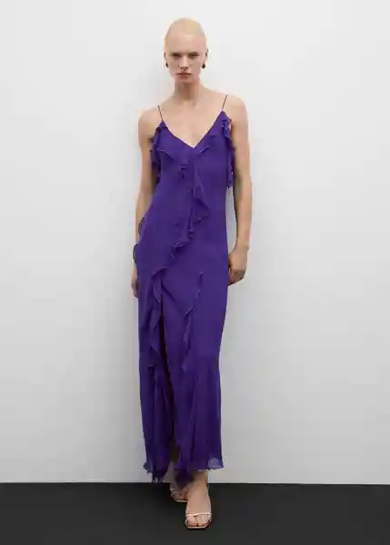 Vestido Sur Morado Talla XL Mujer Mango