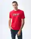 Camiseta Hombre Rojo Talla M 841G023_ROJ191763 Americanino