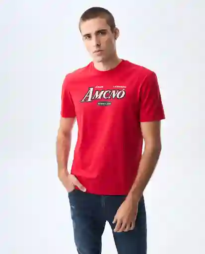Camiseta Hombre Rojo Talla M 841G023_ROJ191763 Americanino