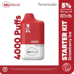 Combo Glucloud Starter Kit Strawberry Ice Pod Box / 4000 Puff