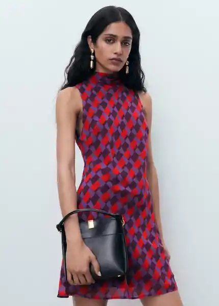 Vestido Martina Violeta Talla M Mujer Mango