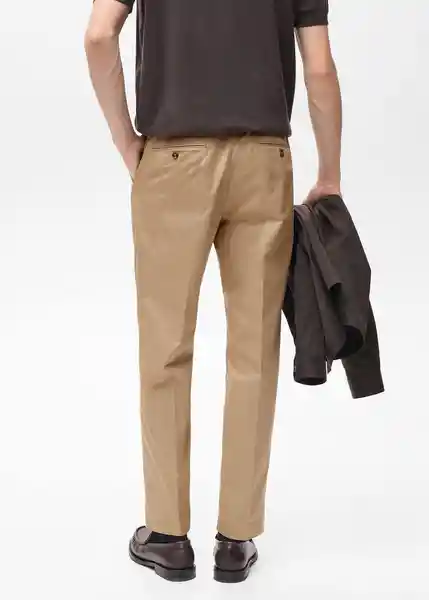 Pantalón Dublino Camel Talla 38 Hombre Mango
