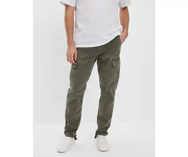 Pantalón Hombre Verde Aceituna Talla 31 x 30 American Eagle