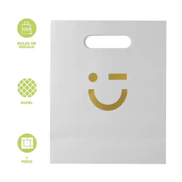 Bolsa de Regalo Grande Serie Silver Gray Miniso